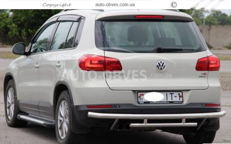Rear bumper protection VW Tiguan 60mm фото 1
