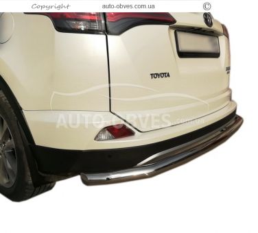 Rear bumper protection Toyota Rav4 2016-2019 - type: single pipe фото 0