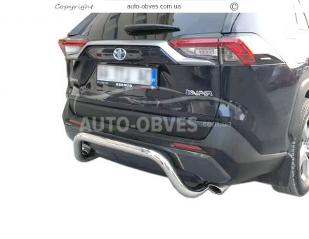 Защита заднего бампера Toyota Rav4 2019-... - тип: П-образная фото 0
