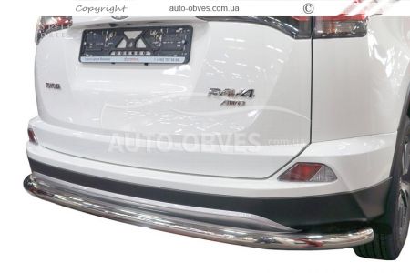 Rear bumper protection Toyota Rav4 2016-2019 - type: single pipe фото 0