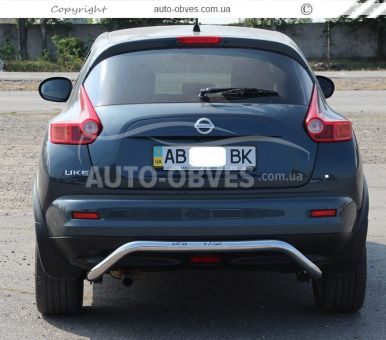 Rear bumper protection Nissan Juke 2014-2019 - type: U-shaped фото 2