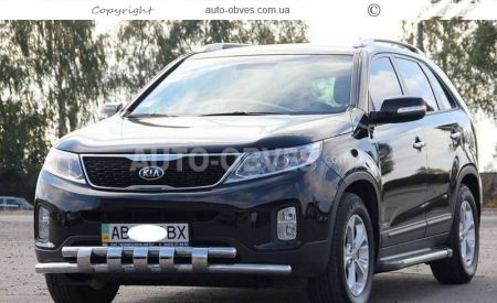 Bumper protection Kia Sorento Fl 2013-2016 - type: model with plates фото 2