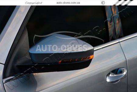 Накладки на зеркала Skoda Octavia 2012-2017 нержавейка фото 3
