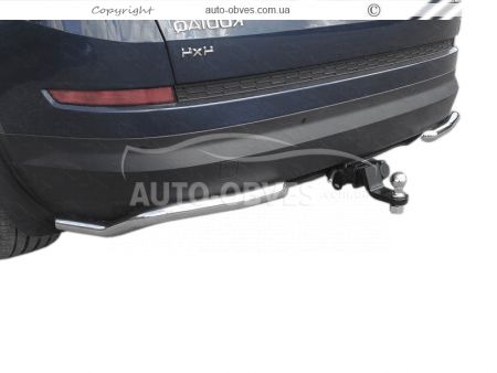 Skoda Kodiaq rear bumper protection - type: single corners фото 0