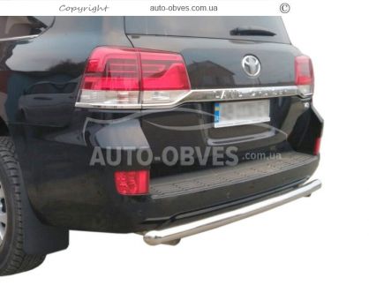 Rear bumper protection Toyota Land Cruiser 200 2007-2016 - type: single pipe фото 0