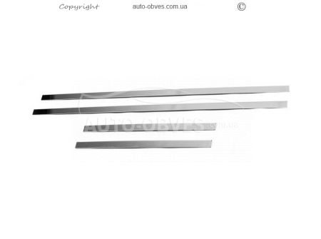 Nissan Navara exterior glass trim stainless steel 4 pcs фото 0