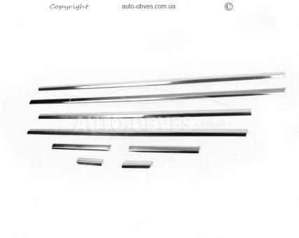 Lower glass trim Citroen C4 SD stainless steel 8 pcs фото 0