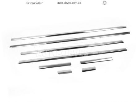 Lower glass trim Citroen C4 SD stainless steel 8 pcs фото 1